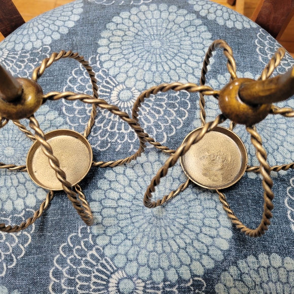 None Other - Vintage-Inspired Twisted Metal Candle Holders